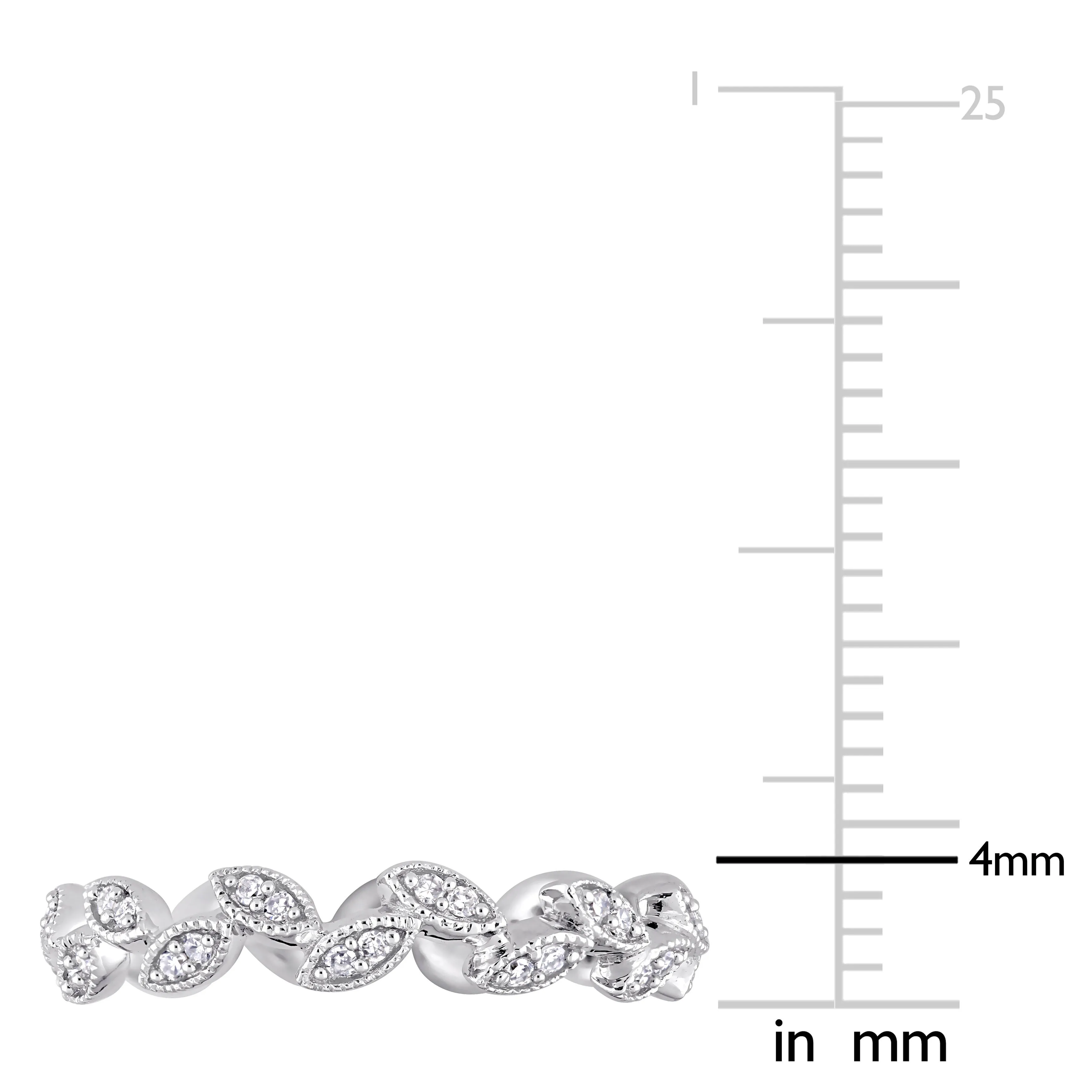 Leaf Cluster 10K White Gold Diamond Ring